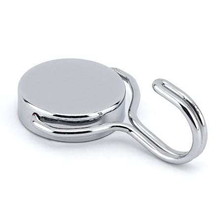 The Magnet Source Magnet Source .5 in. L X 1.5 in. W Silver Magnetic Hook 65 lb. pull 1 pc 07548